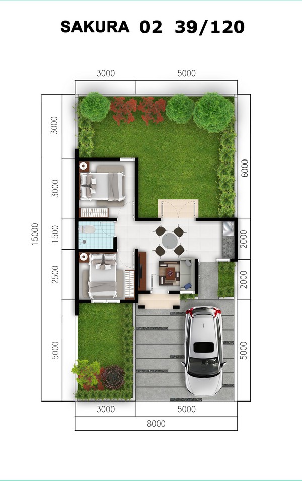Sakura 2, 39/120, 8x15m